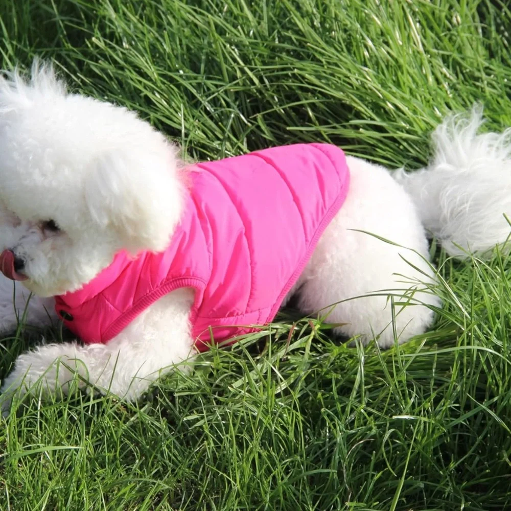 NWT Hot Pink JoyDaog 2 Layers Fleece Lined Warm Dog Jacket for PuppY, Size XS